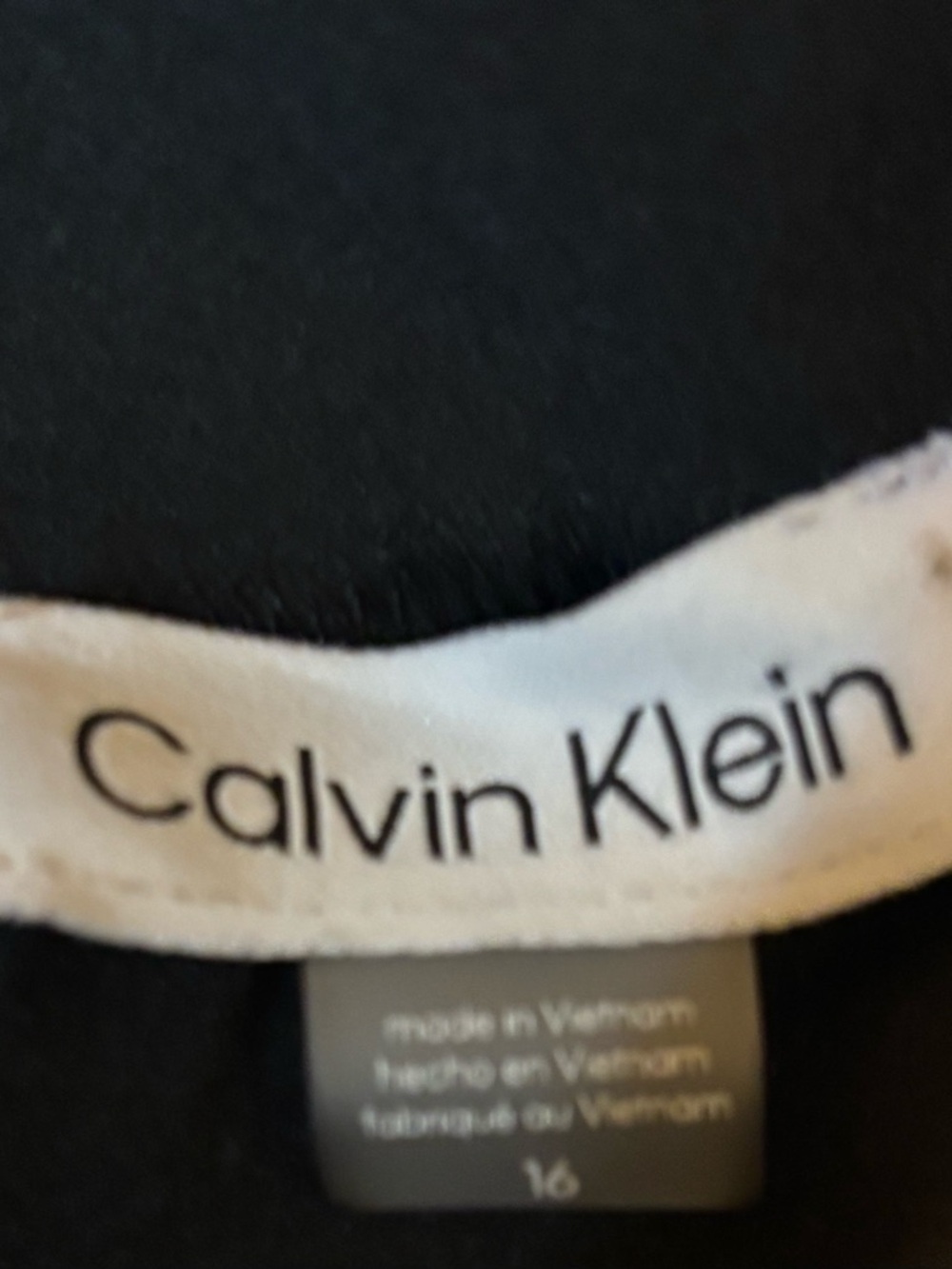 NWT Calvin Klein Black Commuter Sleeveless Drawstring Dress, Size XL - Picture 6 of 10